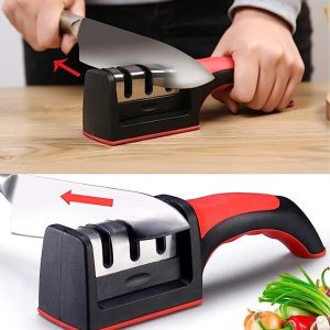 Knife Sharpener With Fruit And Meat Knife Peeler