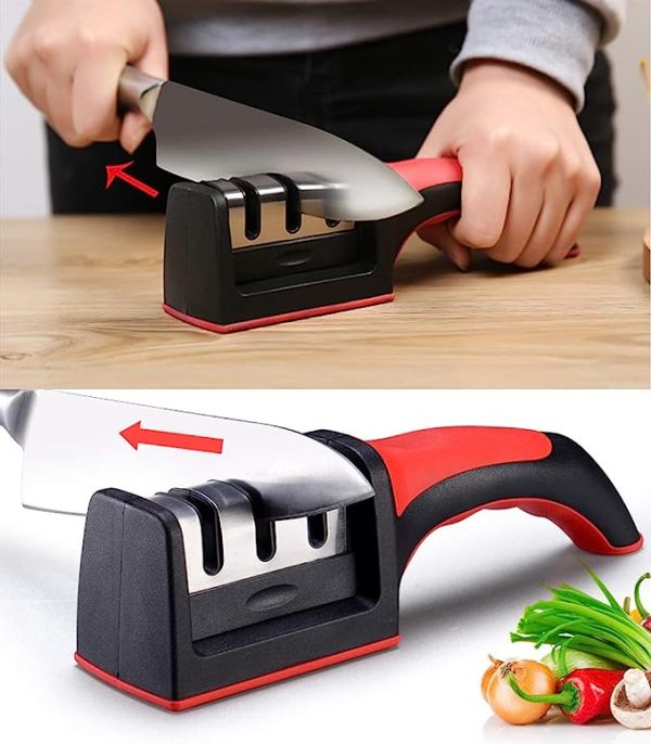 Knife Sharpener With Fruit And Meat Knife Peeler